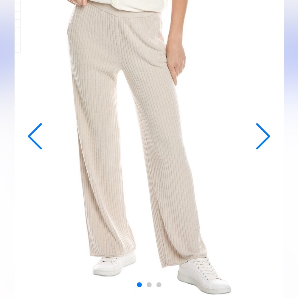 NWT Barefoot Dreams CozyChic Ultra Lite Ribbed Rolled Edge Pant in Bisque XS